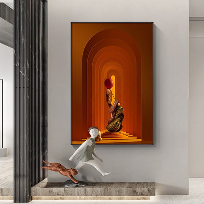 Solid Color Statue Canvas Art