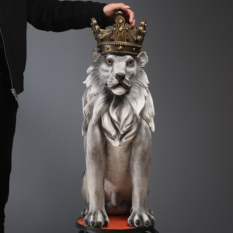 Lion King Crown Large Statue