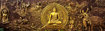 Golden Buddha Canvas Art