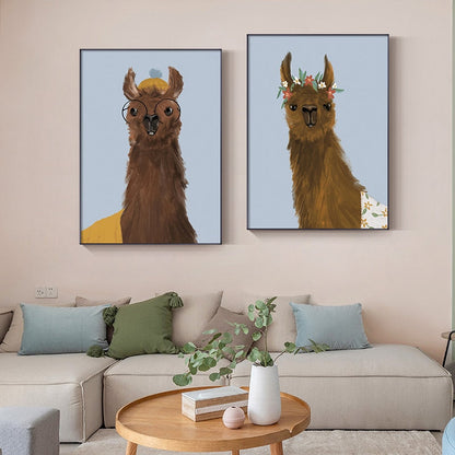 Cute Alpaca Canvas Art