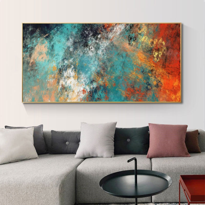 Abstract Colorful Clouds Canvas Art