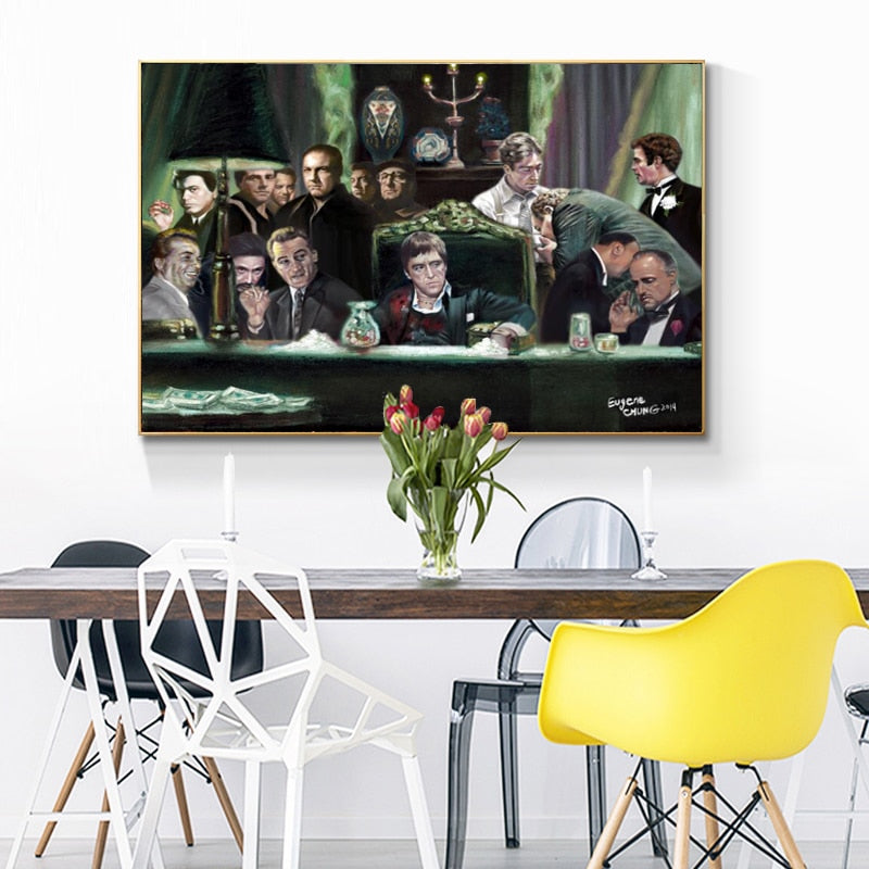 Godfather Gangsters Painting Canvas Art