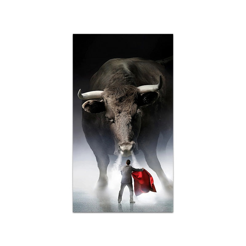 Matador Bull Fight Art Canvas