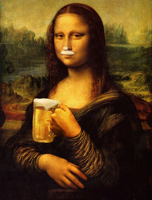 Mona Lisa Funny Art Canvas