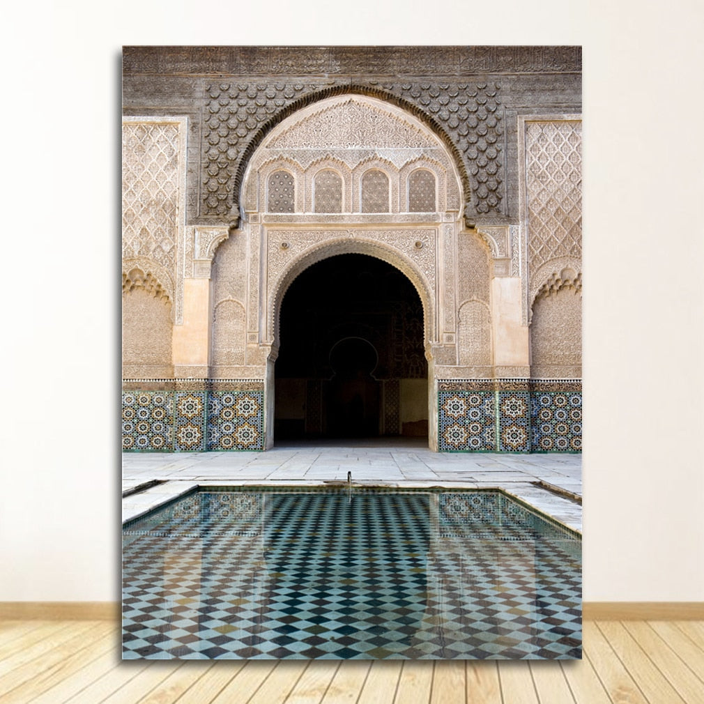 Moroccan Arch Islamic Canvas Art