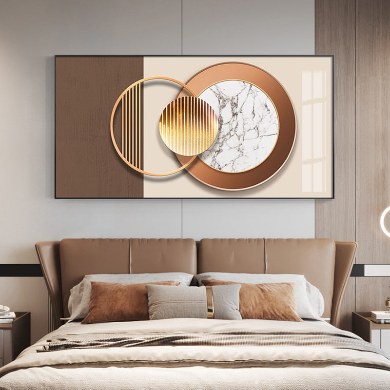 Abstract Geometric Luxury Gold Canvas Art