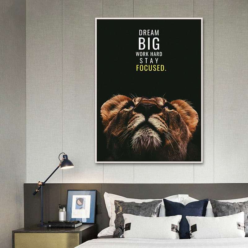 Little Lion Motivational Quotes Canvas Art