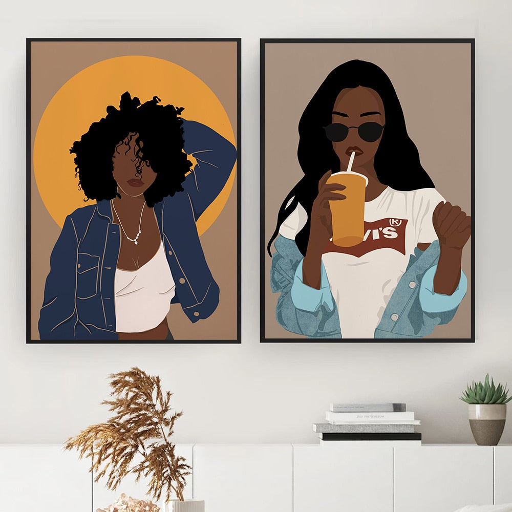 Confident Black Woman Canvas Art