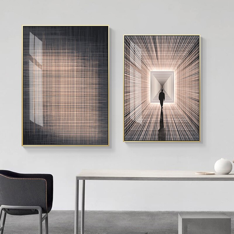 White Corridor Canvas Art