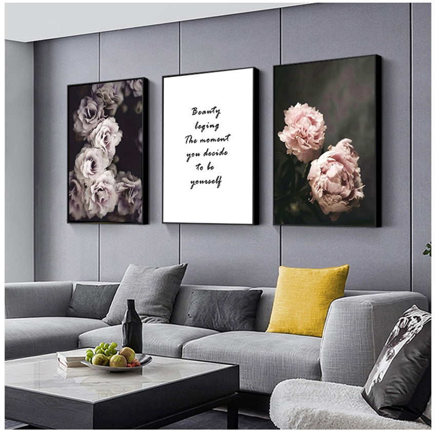 Woman by the Window Pink Peony Canvas Art