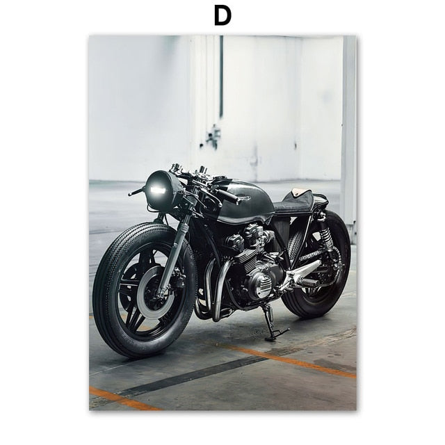 Cool Motorcycle Knight Locomotive Canvas Art