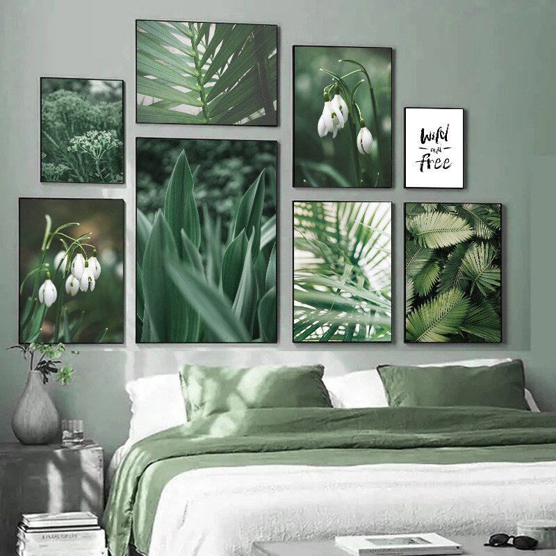 White Tulip Monstera Plant Canvas Art