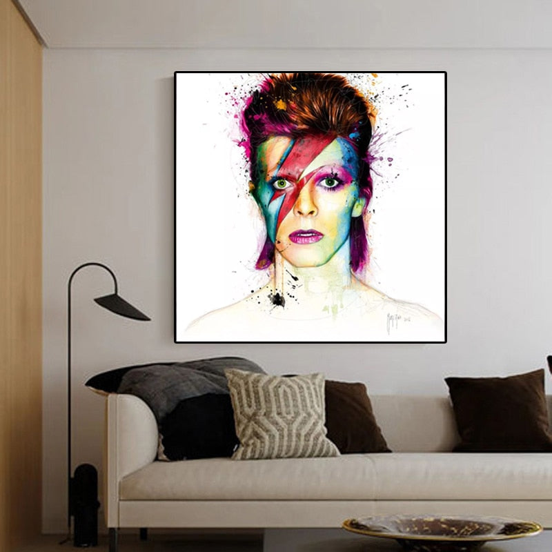 David Bowie Aladdin Sane Album Canvas Art