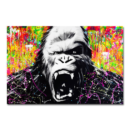 Angry Gorilla Pop Art Canvas