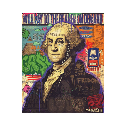 Graffiti Pop George Washington Canvas Art