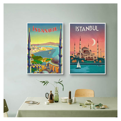 Turkey Istanbul Pop Art Travel Canvas