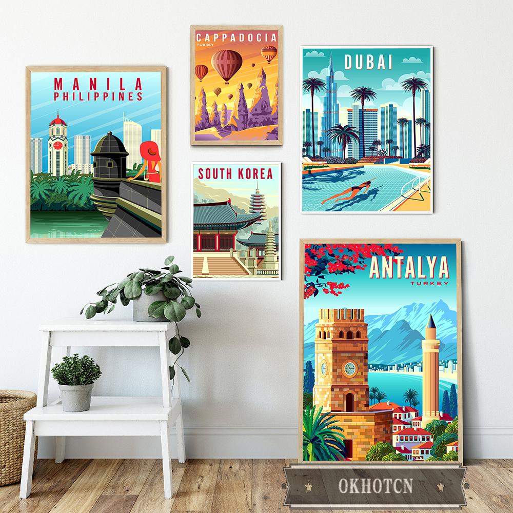 Travel Cities Poster Canvas Art