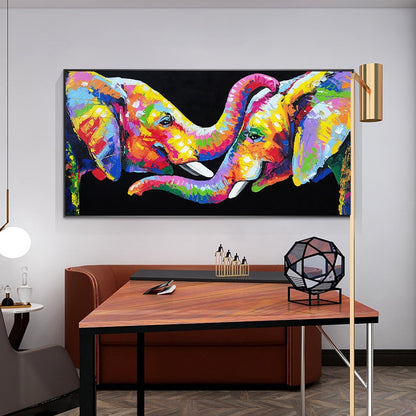 Colorful Elephant Lover Canvas Art