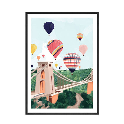 Illustration Paris New York City Canvas Art