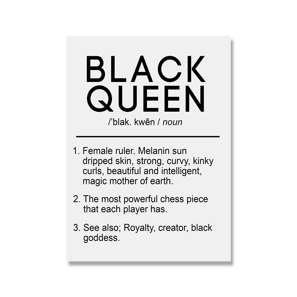 Black King and Queen Definition Quotes Canvas Art