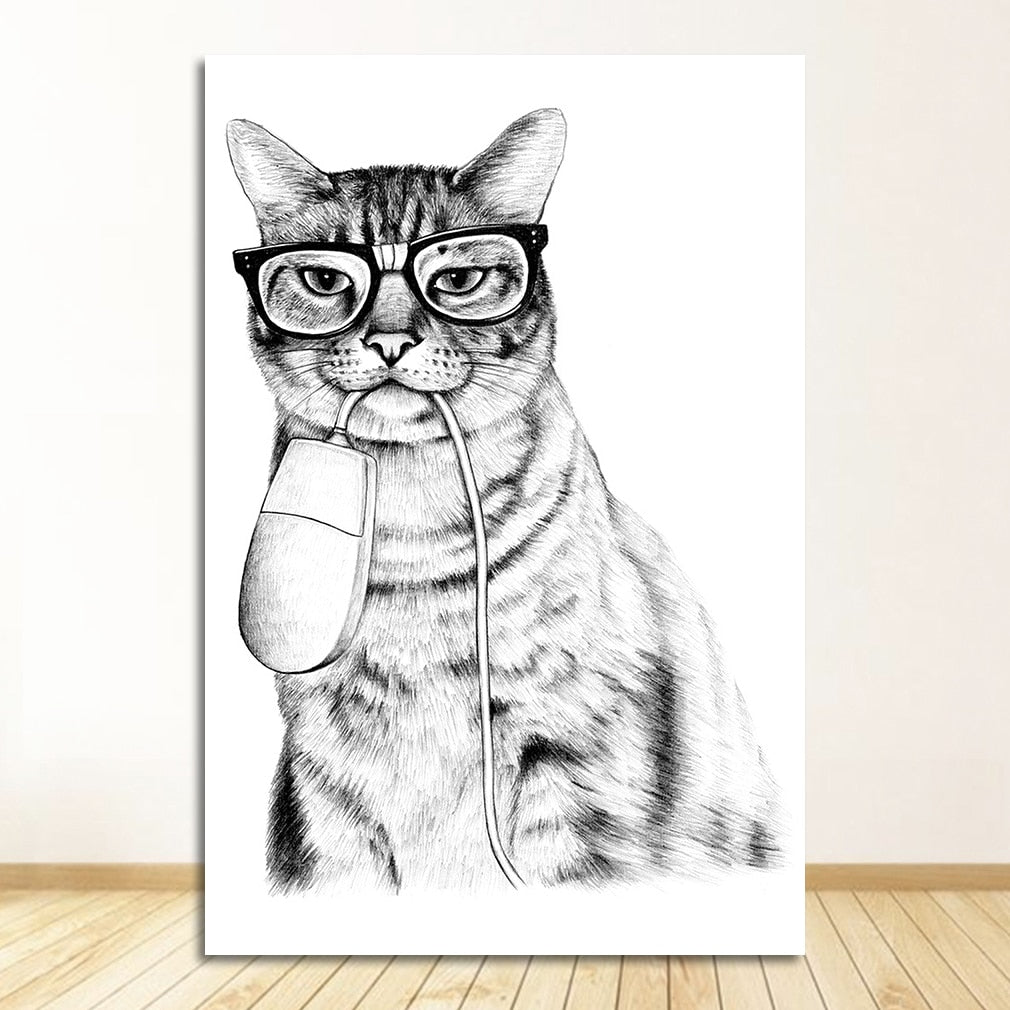 Cute Cat Canvas Art