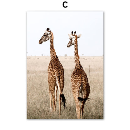 African Savanna Animals Canvas Art