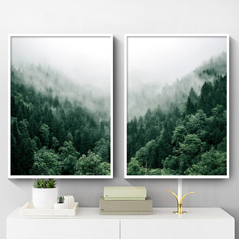 Misty Forest Canvas Art