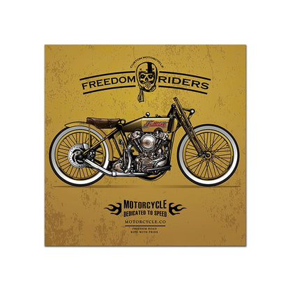 Classic Motorcycle Poster Vintage Canvas Art