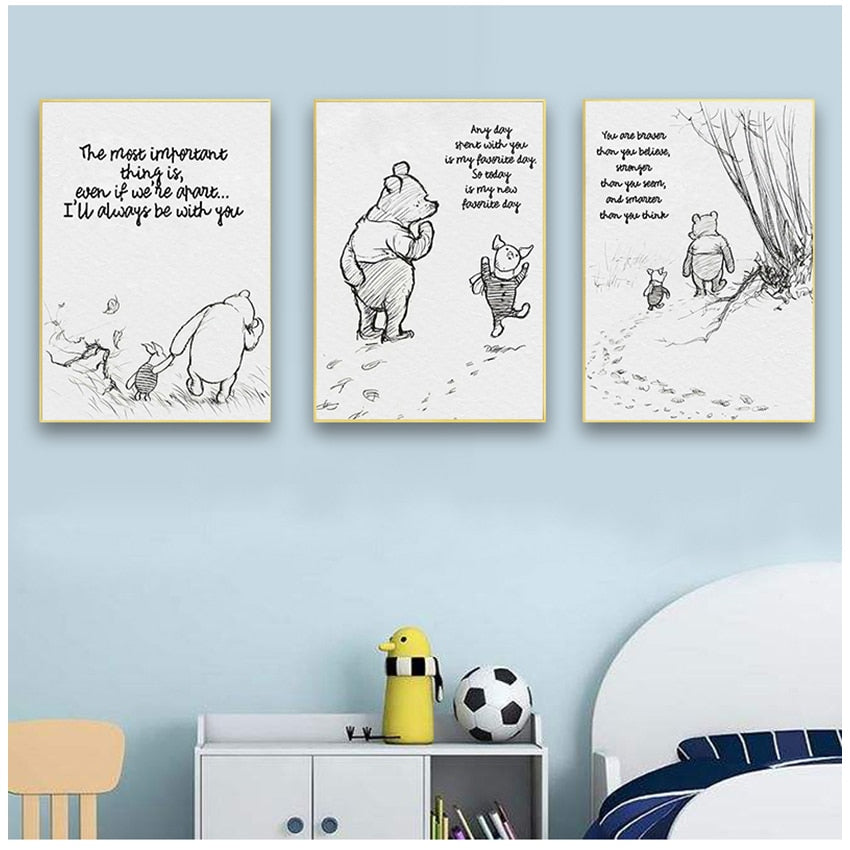 Winnie The Pooh Quotes Canvas Art