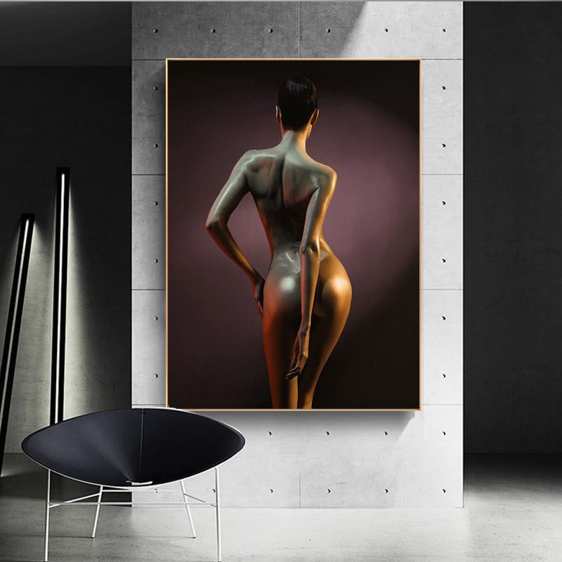 Naked Woman Sexy Back Canvas Art