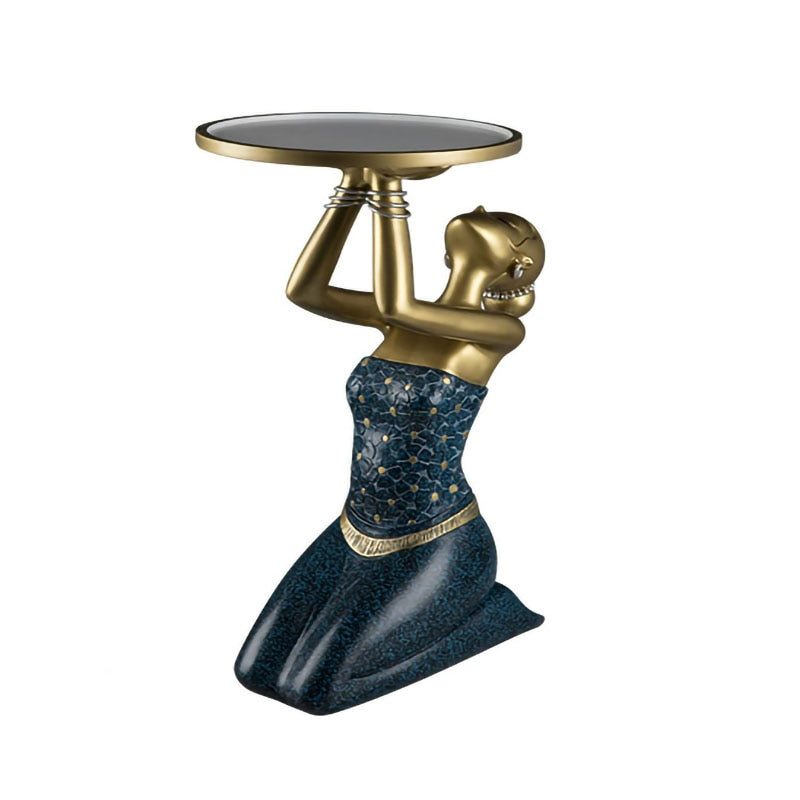 Kneeling Woman Tray Statue