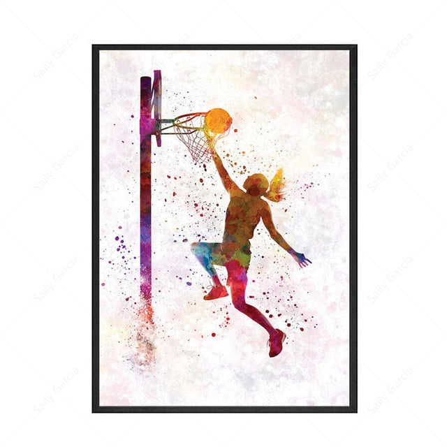 Basketball Gesture Canvas Art