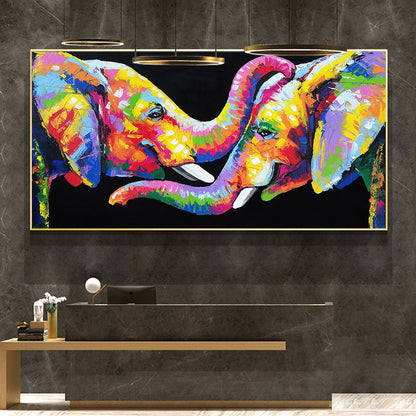 Colorful Elephant Lover Canvas Art