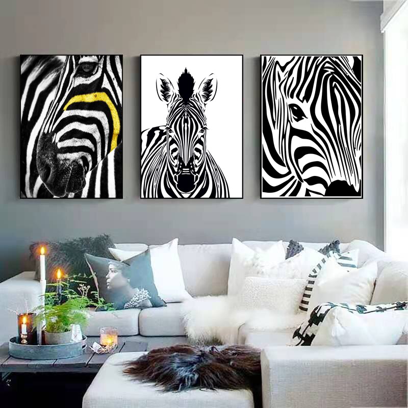 Black and White Zebra Canvas Art