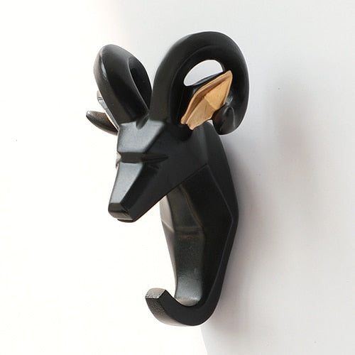 Animal Head Sticker Hook Statue