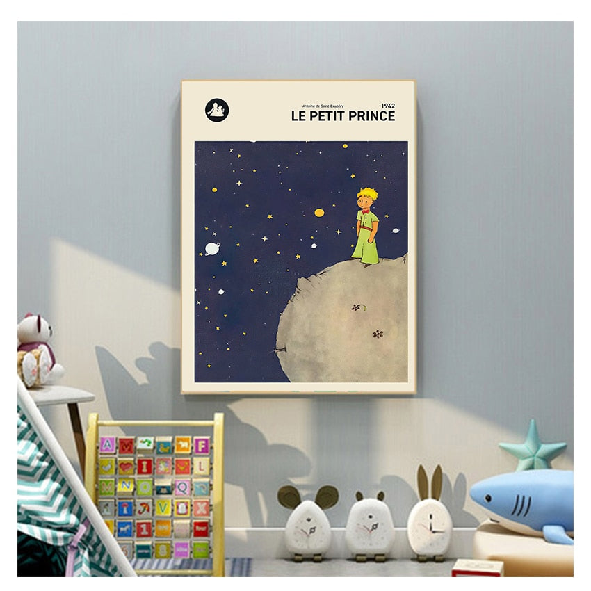 Le Petit Prince / The Little Prince Book Cover Canvas Art