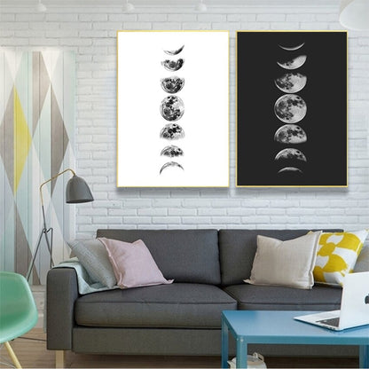 La Luna Moon Phases Canvas Art