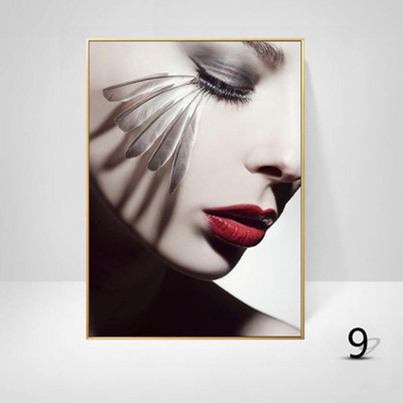 Sexy Red Lips Canvas Art