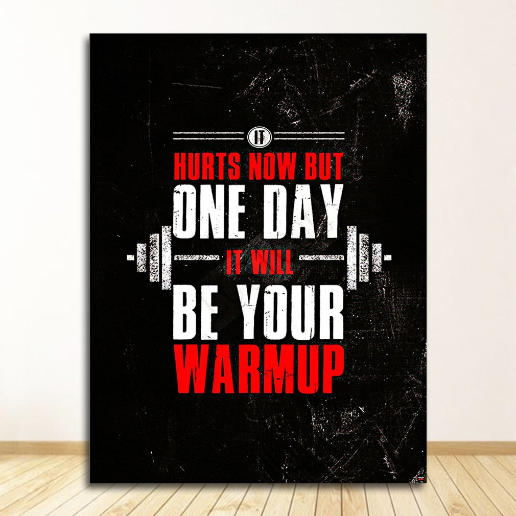 Muscle Bodybuilding Fitness Motivational Quotes Art Canvas