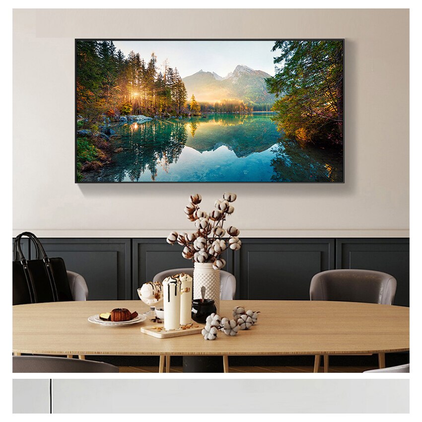 Sunshine Forest Lake Canvas Art