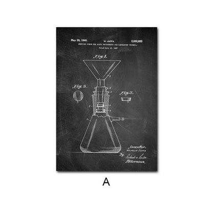 Black and White Chemistry Canvas Art