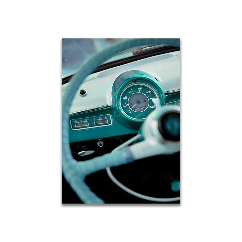 Retro Tosca Car Canvas Art