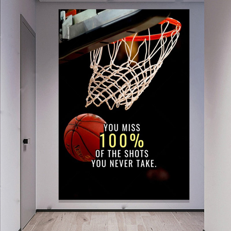 Basketball Motivational Canvas Art