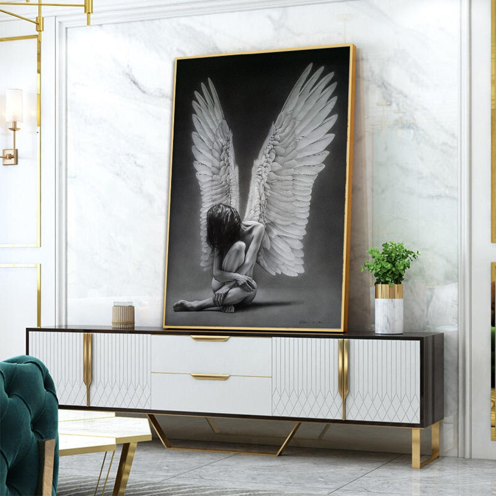 Naked Angel Canvas Art