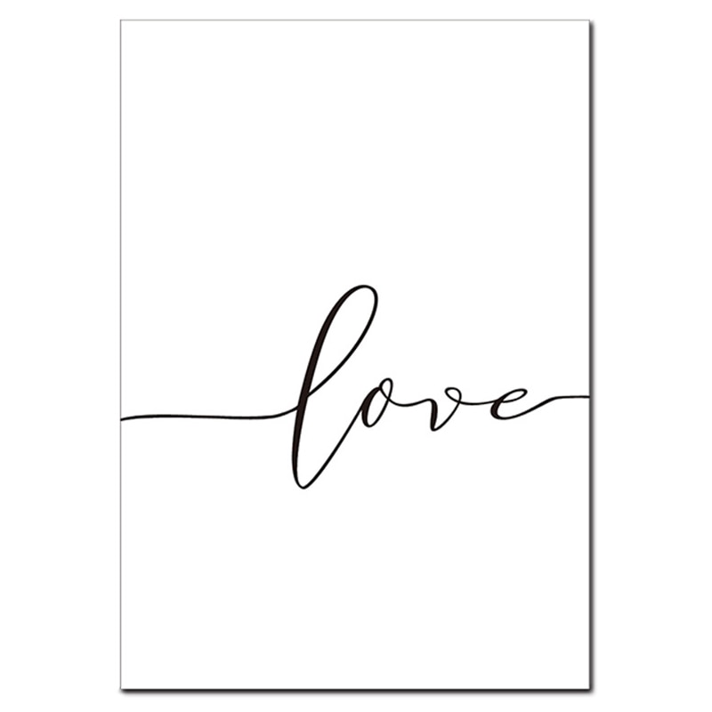 Black and White Love Canvas Art