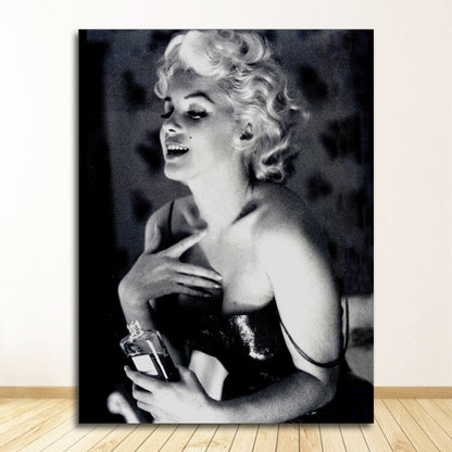 Black and White Marilyn Monroe Canvas Art