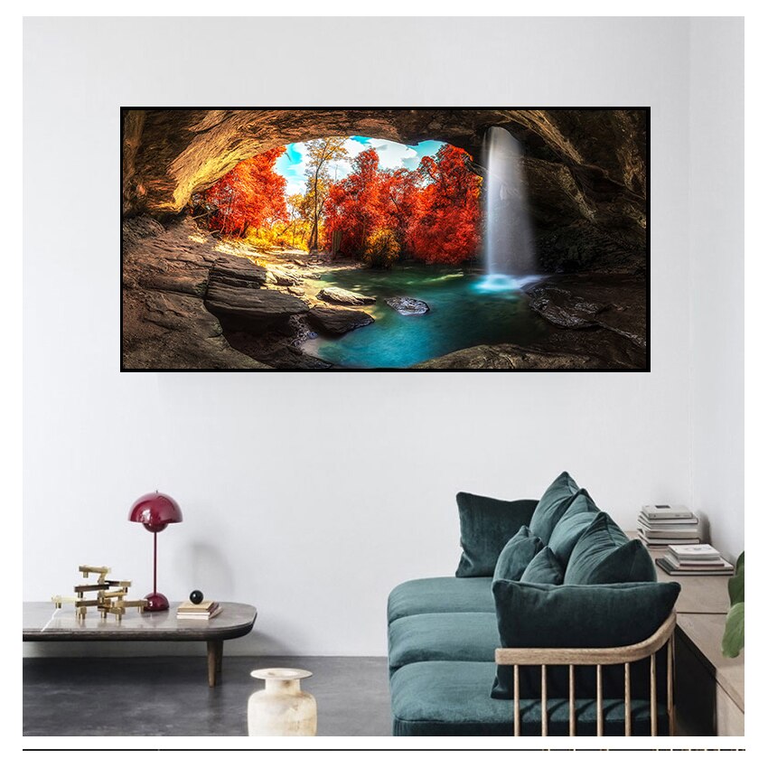 Sunshine Forest Lake Canvas Art