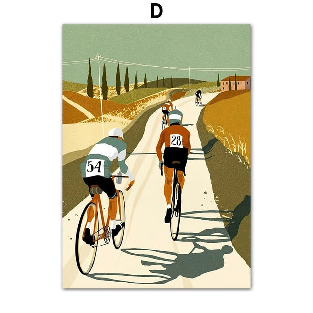 Cycling Race Tour Canvas Art