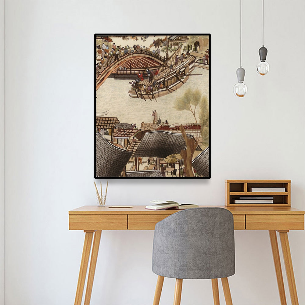 Chinese Civilization River Canvas Art