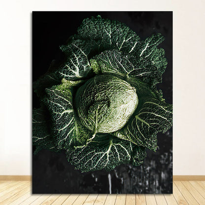 Green Fruit Vegetable Kitchen Canvas Art